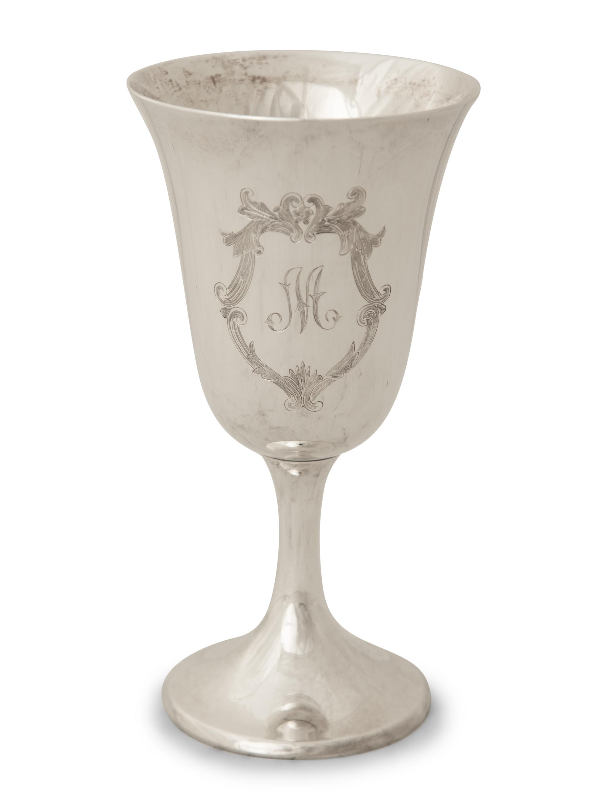 A Set of Eight American Silver Goblets
