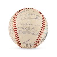 A 1964 Milwaukee Braves Team Signed Autograph Baseball Featuring Hank Aaron (Beckett Authentication Services Letter of Authenticity)