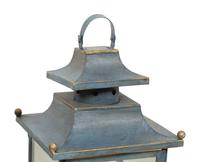 Two Pairs of Painted Steel Lanterns
