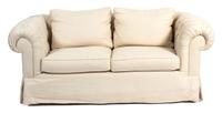A Contemporary Upholstered Love Seat and Matching Side Chair Height 31 x length 78 inches. — 20TH CENTURY