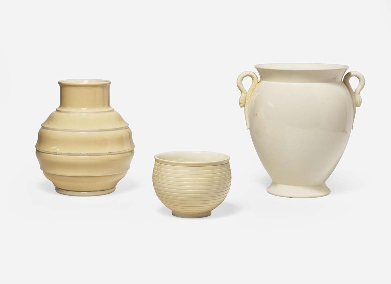 Three Wedgwood Keith Murray Designed Vessels, UK, 1930s