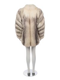 Yves Saint Laurent Gray Fox Coat, 1980s