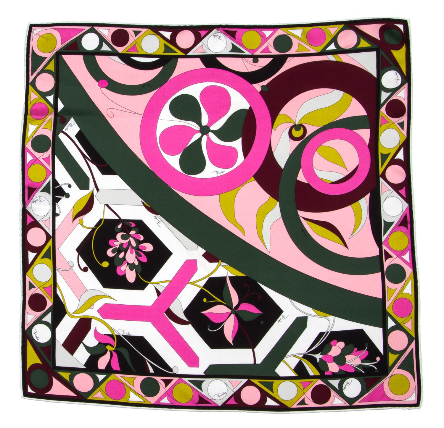 A Pucci Multicolor Silk Scarf, 23" x 23".