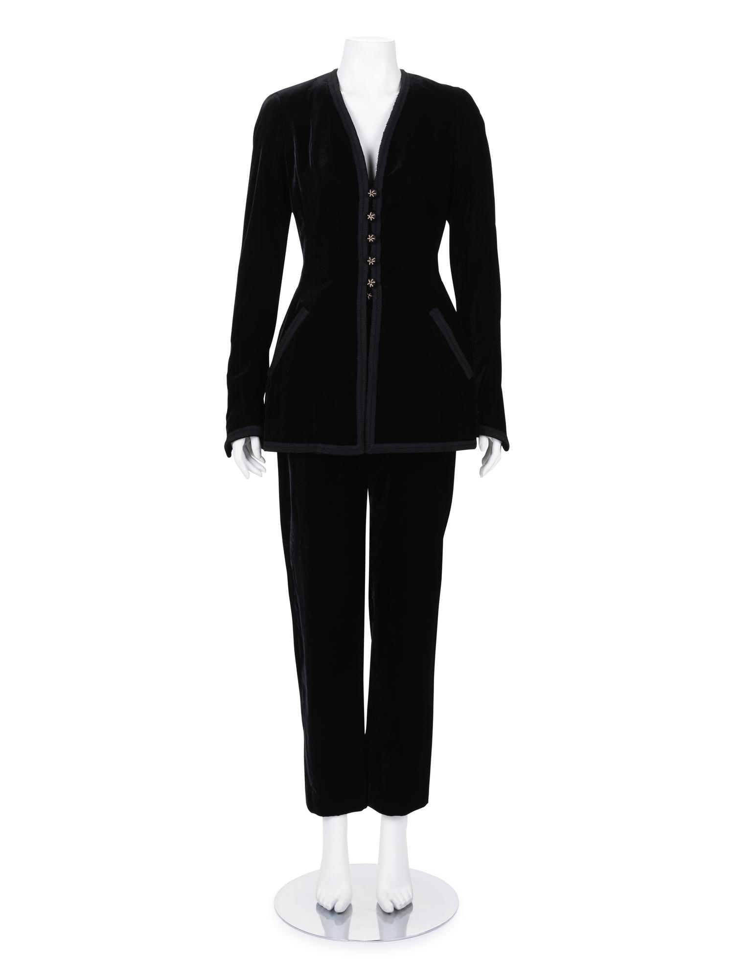 Chanel Boutique Velvet Pant Ensemble, Fall 1993