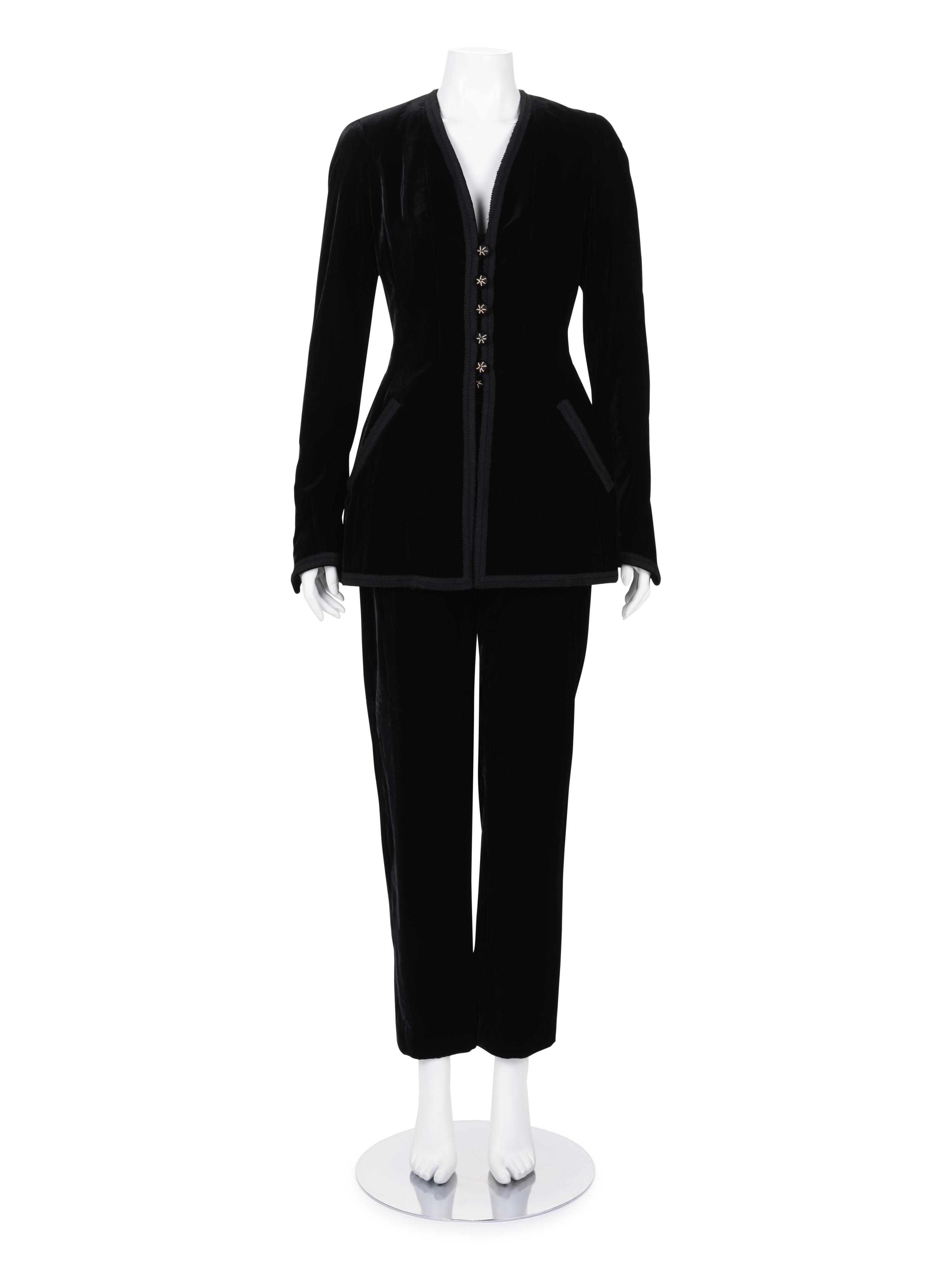 Chanel Boutique Velvet Pant Ensemble, Fall 1993