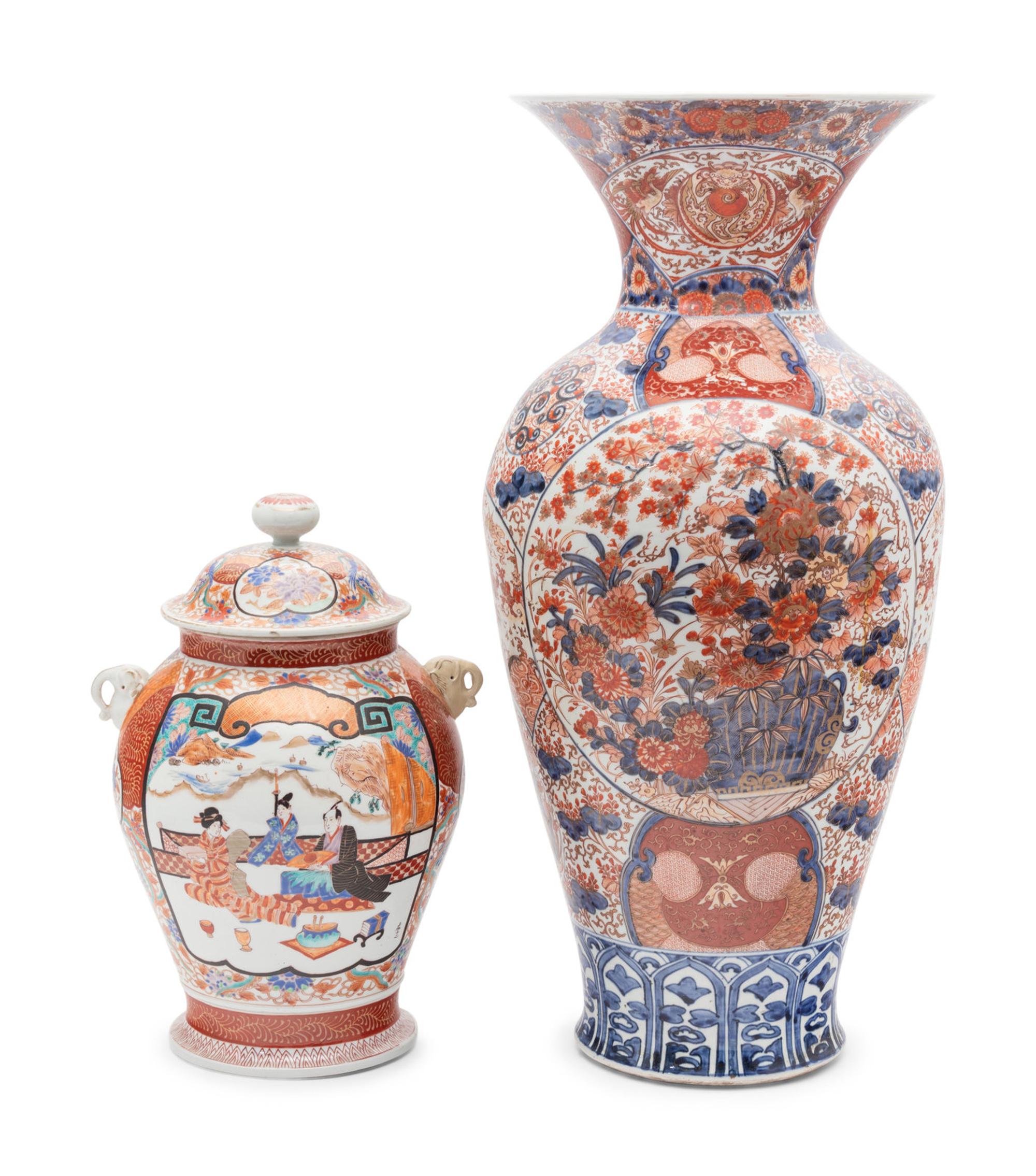 17 Japanese Porcelain Articles, together with Two Japanese Imari Vessels