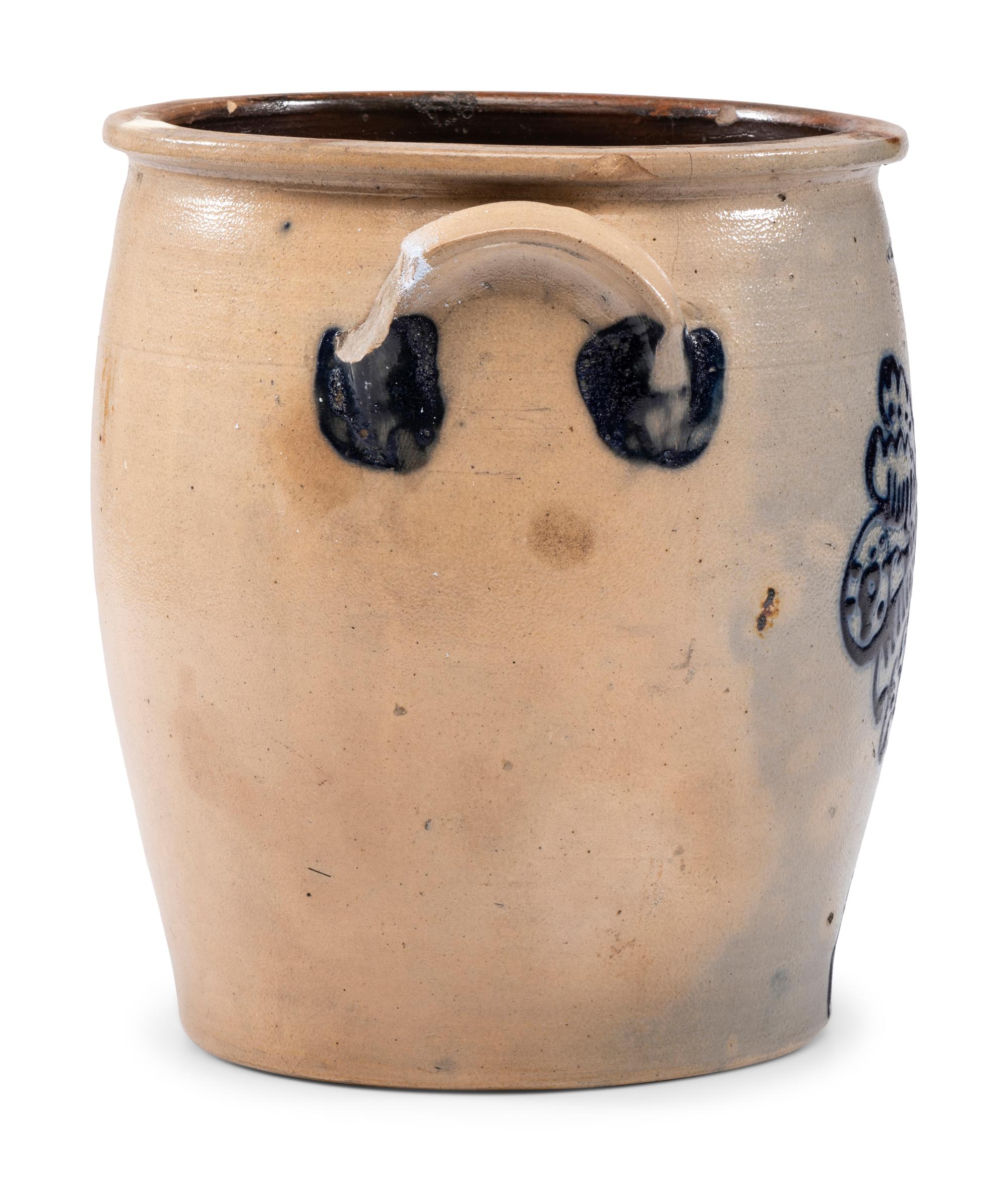 A Two-Gallon Cobalt-Decorated Stoneware Crock