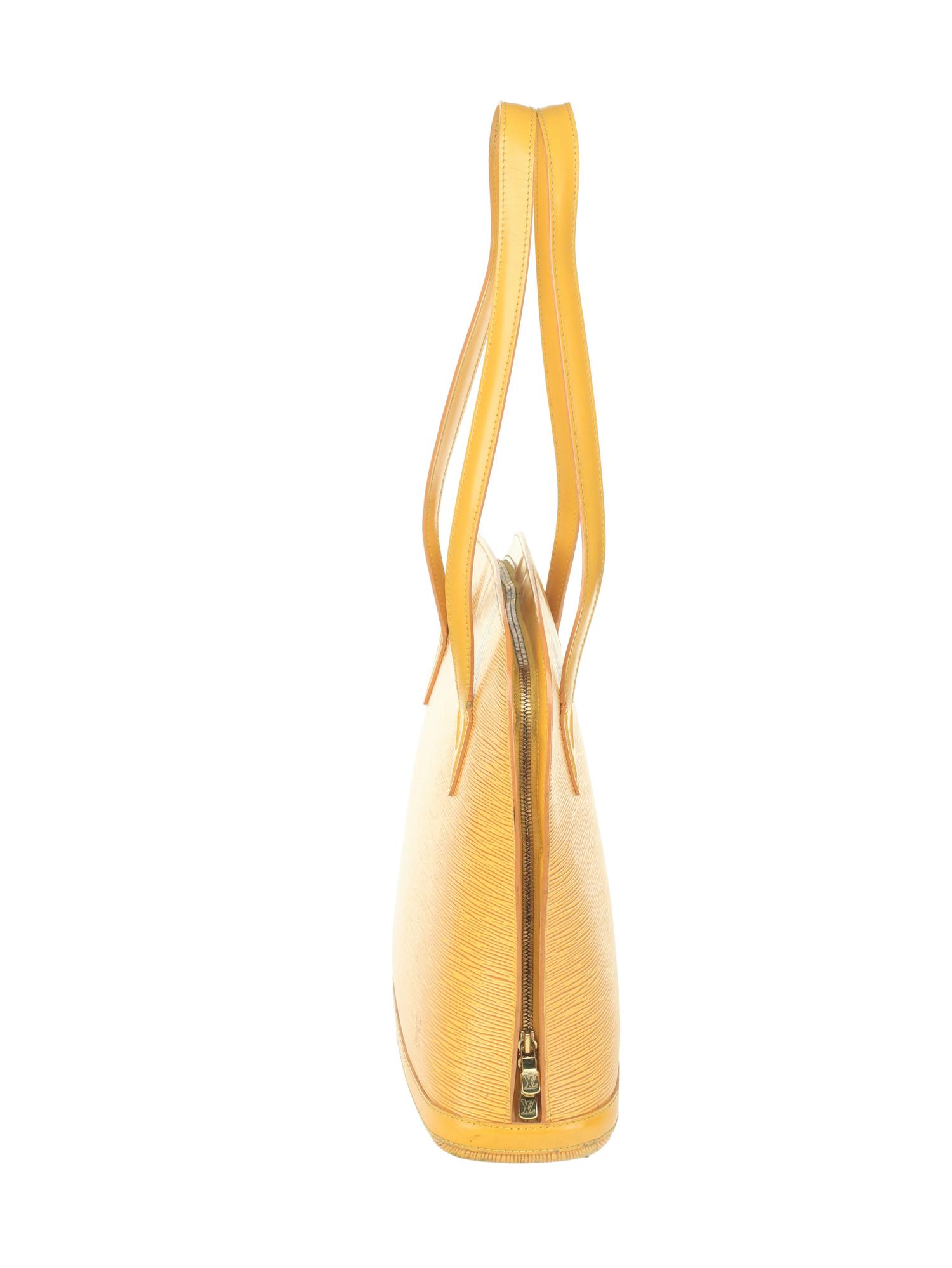 LOUIS VUITTON, YELLOW EPI LUSSAC BAG