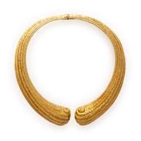 Frattini, Yellow Gold Hinged Collar Necklace