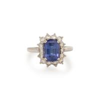 TANZANITE AND DIAMOND RING