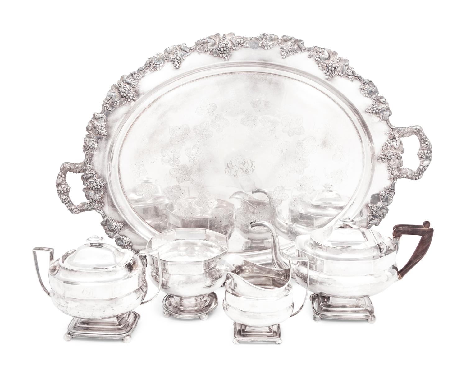 An American Silver Four-Piece Tea Service