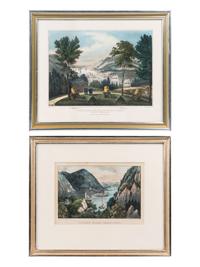 [HUDSON RIVER] -- CURRIER and IVES, publishers The Hudson, From West Point. Grounds of the U. S. Military Academy, 1862. (G.3216) -- Hudson River-Crow Nest, n.d. (G.3222)