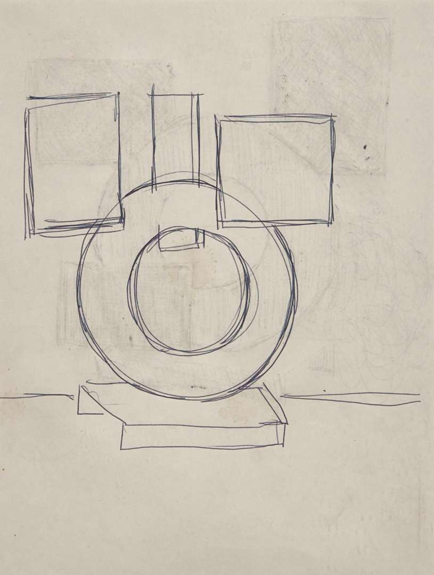 David Smith (American, 1906-1965) - Circle Study: Two-Sided Drawing (Study for Sculpture)