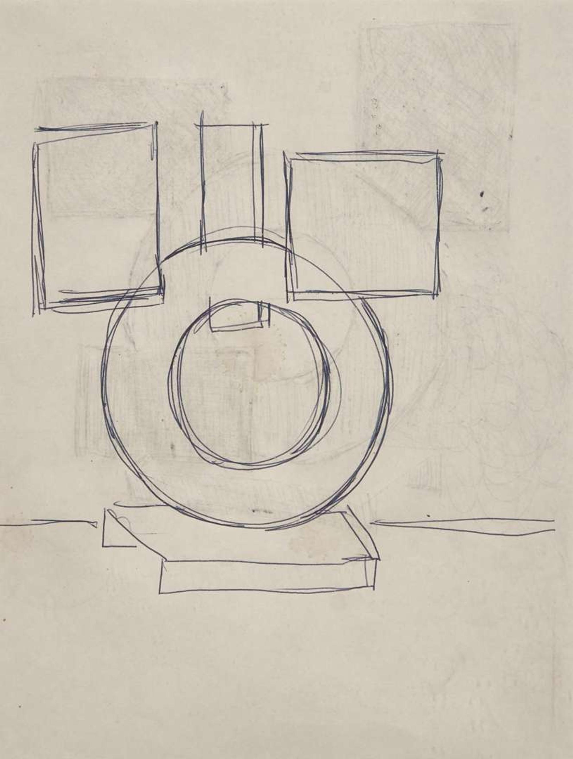 David Smith (American, 1906-1965) - Circle Study: Two-Sided Drawing (Study for Sculpture)
