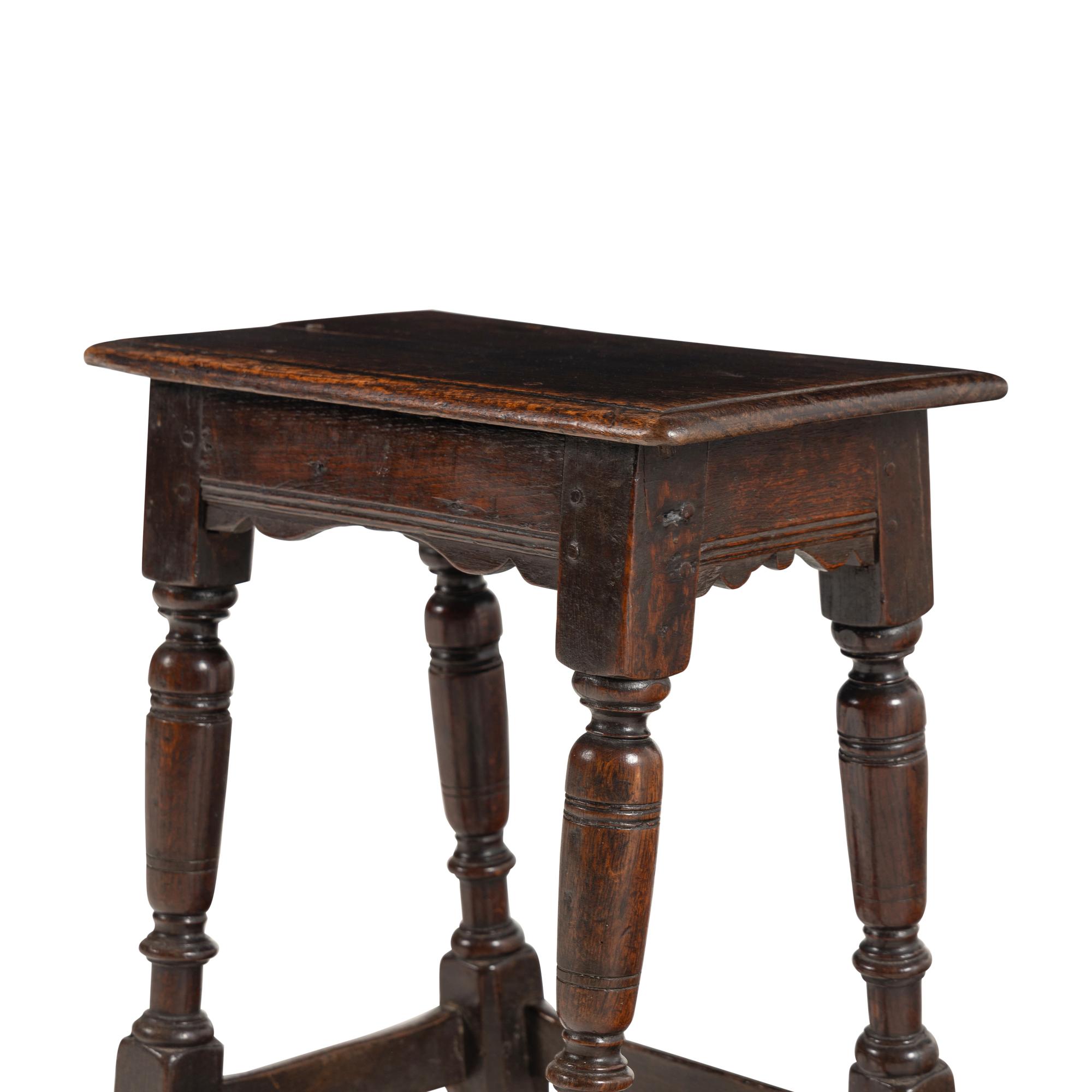 An English Oak Joined Stool