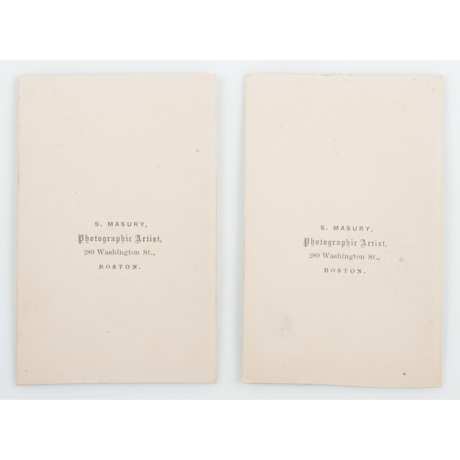 Pair of Civil War CDVs of Frances Clayton by S. Masury, Boston