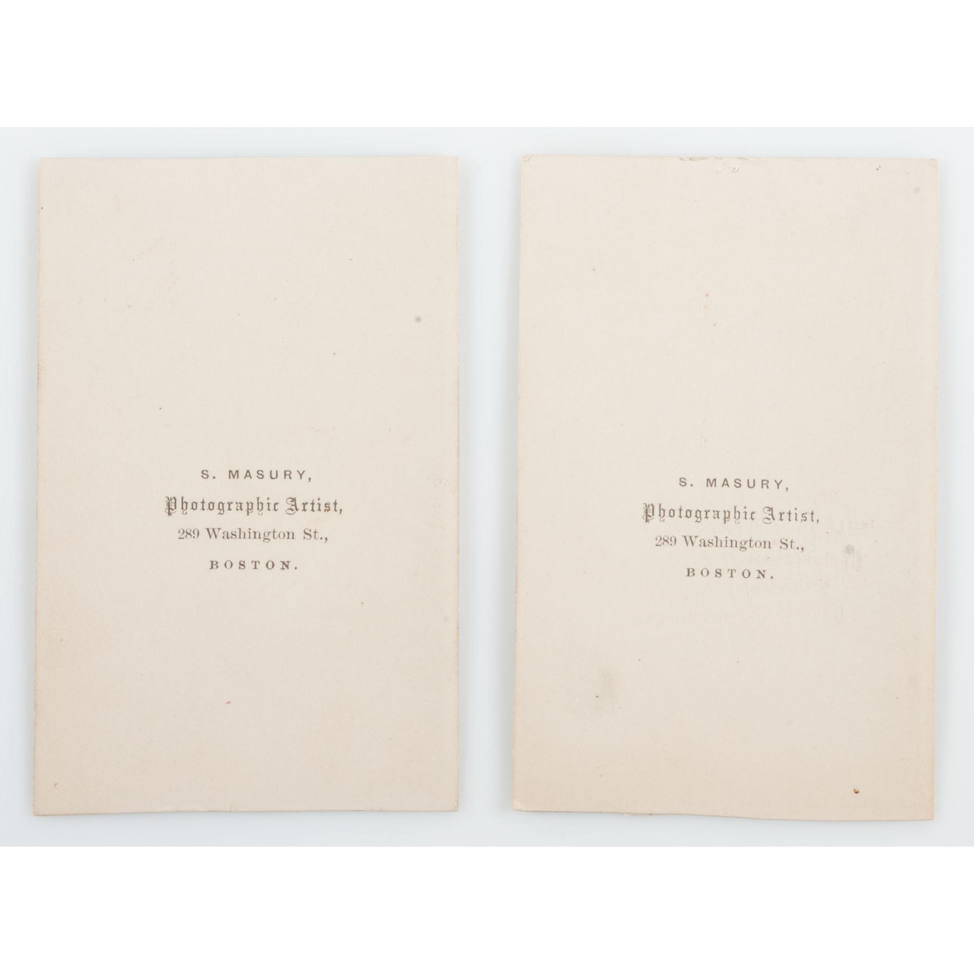 Pair of Civil War CDVs of Frances Clayton by S. Masury, Boston