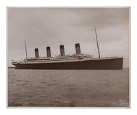 [TRANSPORTATION]. A group of 27 photographs of ocean liners including the RMS Titanic and HMHS Britannic. [Cowes, England]: Beken of Cowes, ca last half of the 20th century.