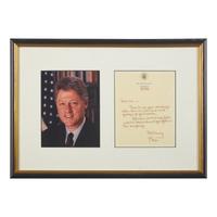 [Presidential] Clinton, Bill. Autograph Letter, signed