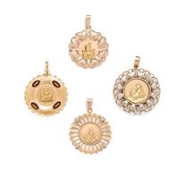 COLLECTION OF YELLOW GOLD RELIGIOUS PENDANTS