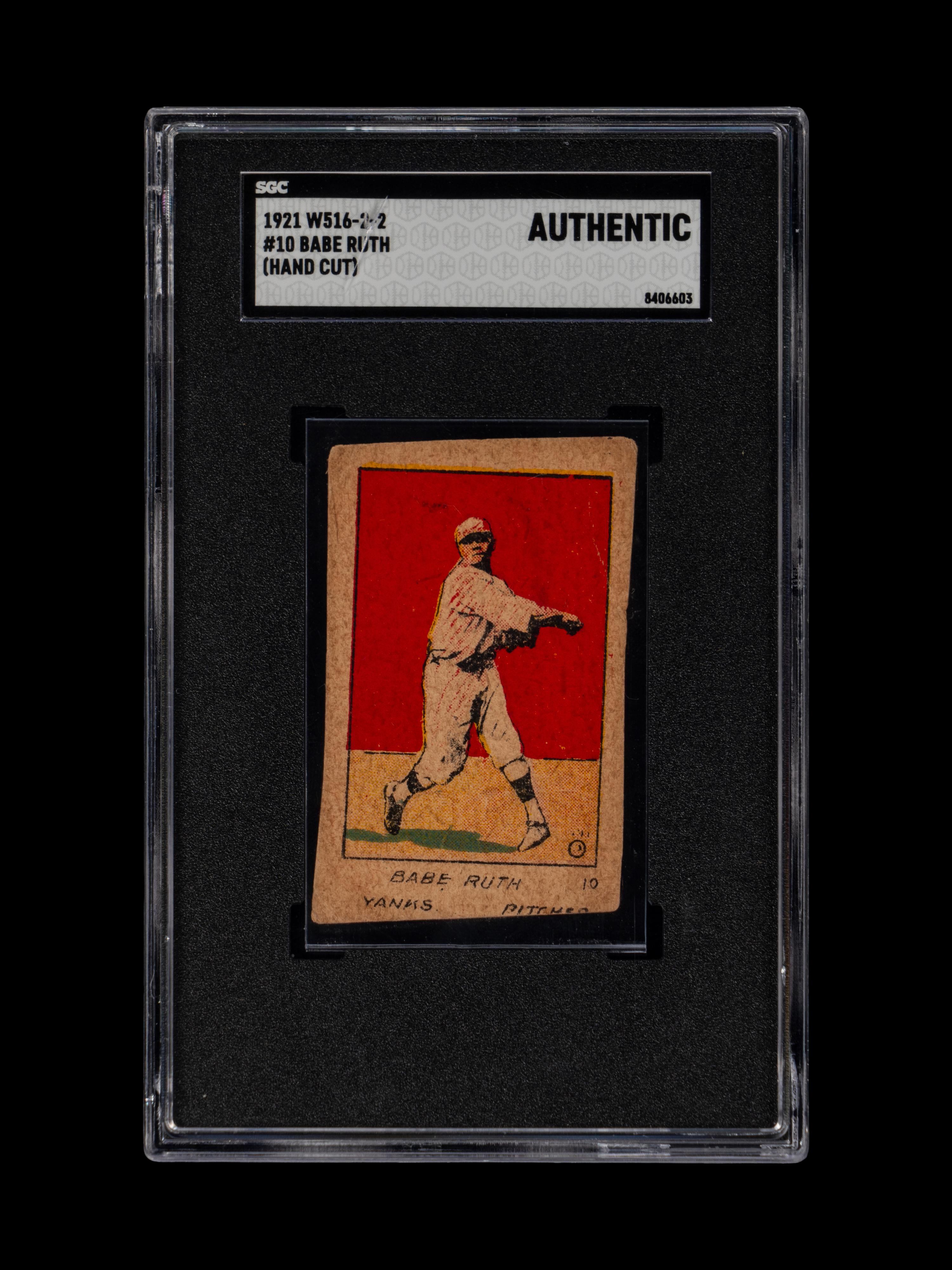 A 1921 W516 2-2 No. 10 Babe Ruth Baseball Card (SGC Authentic)