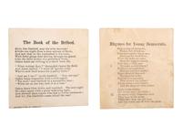 [1880 ELECTION]. A pair of James A. Garfield and Winfield S. Hancock metamorphic cards. New York: George H. Hanks, 1880.