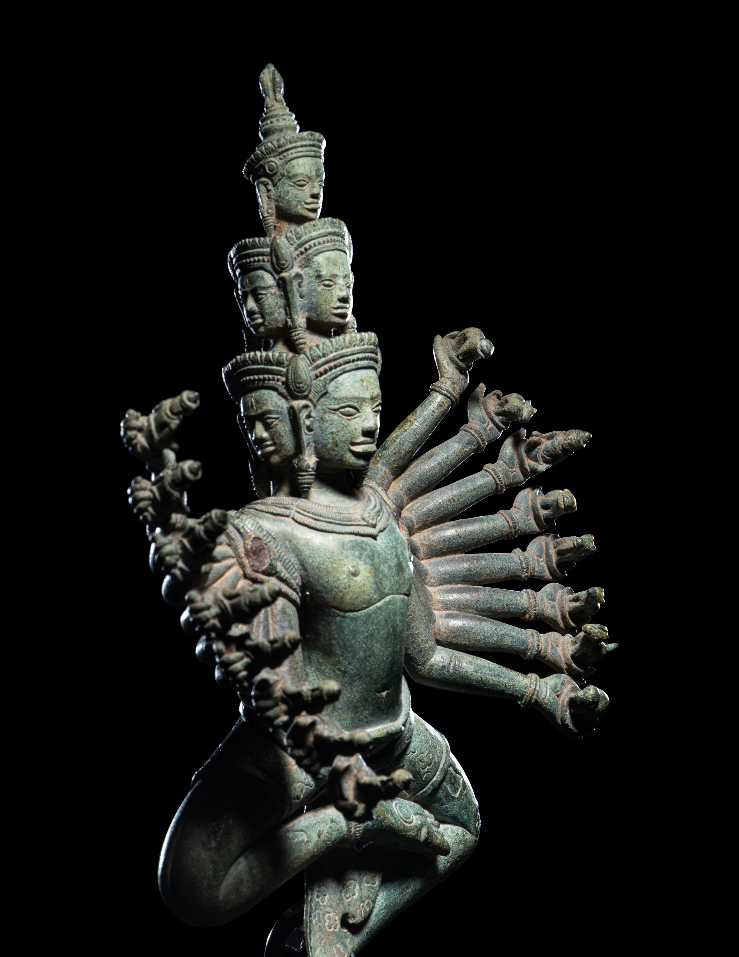 A Khmer Bronze Figure of Dancing Hevajra