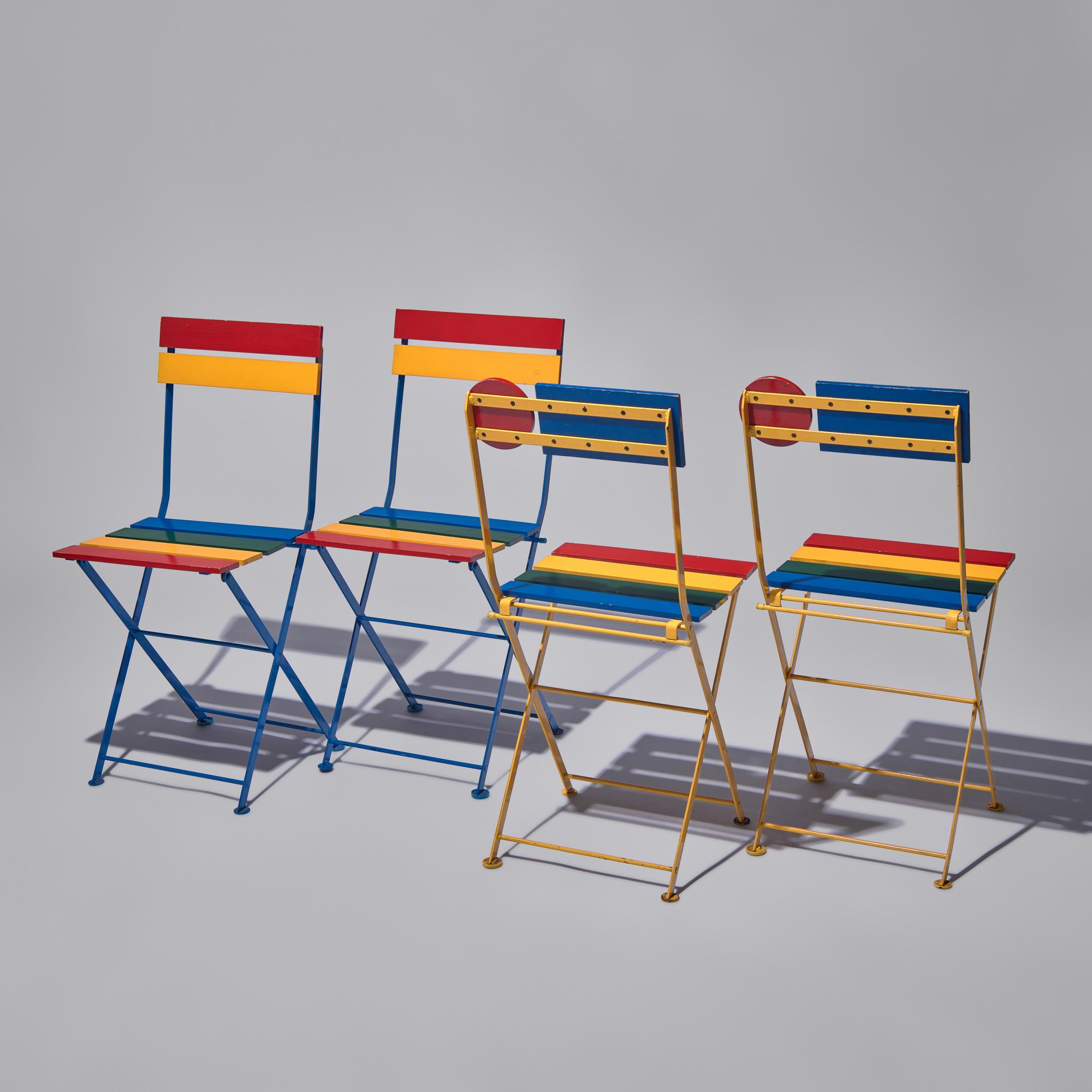 Set of 4 Bistro chairs for Fermob, France, 1985