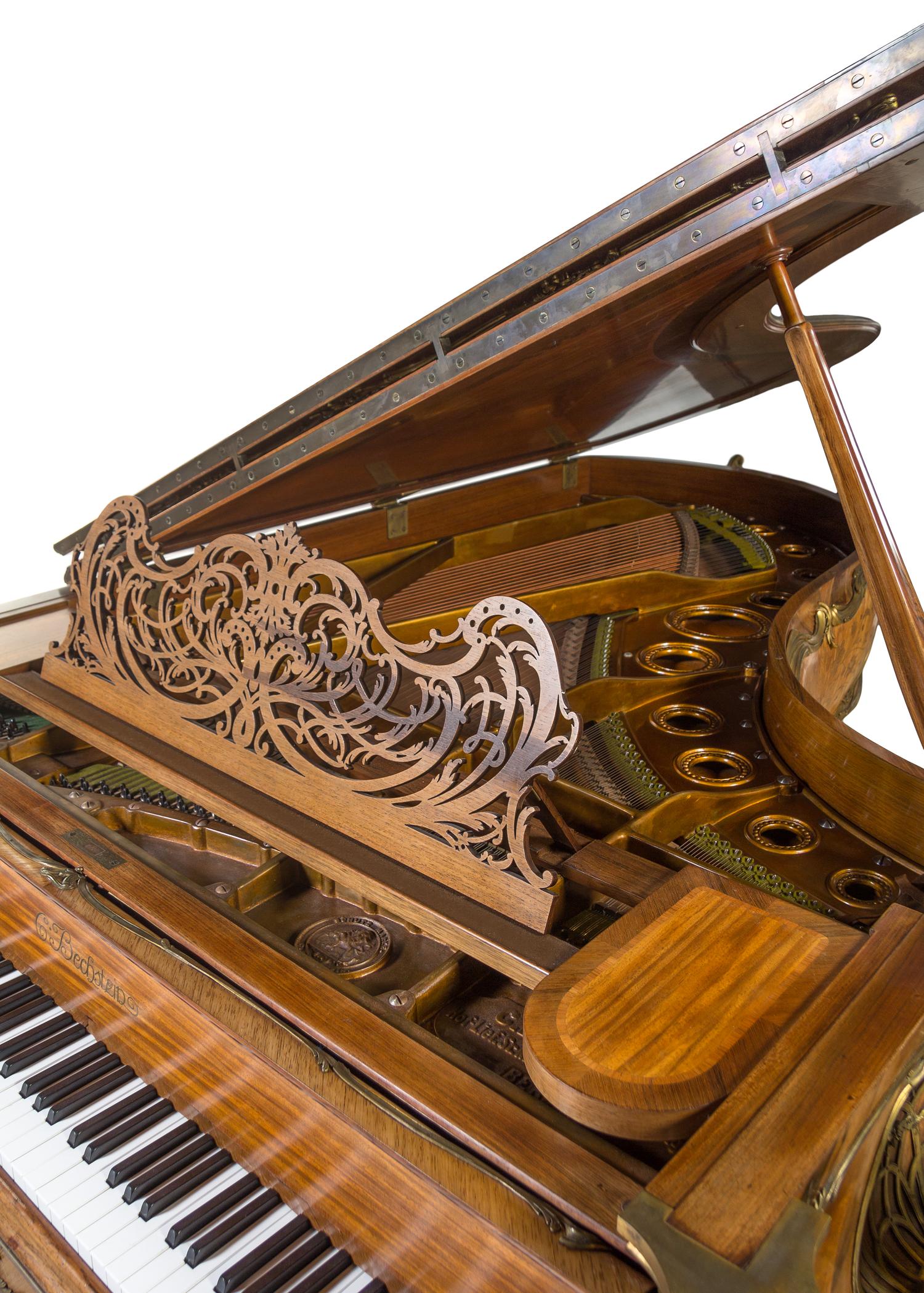 A C. Bechstein Gilt Bronze Mounted Marquetry Grand Piano Height 41 x width 73 x length 100 inches. — CIRCA 1900