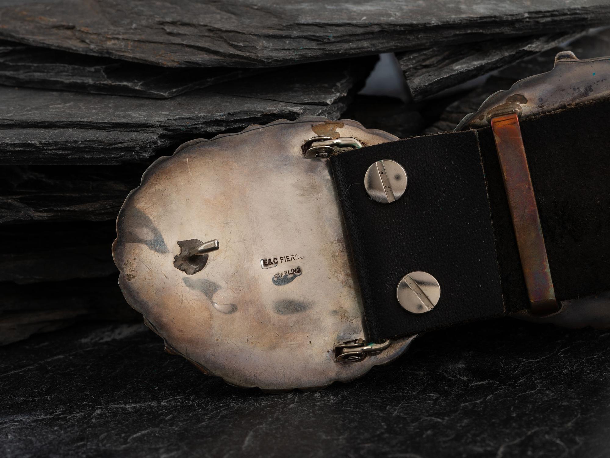 Sterling Silver and Sodalite Concha Belt