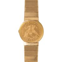 PIAGET, REF. 950 18K YELLOW GOLD AND COIN SURPRISE WRISTWATCH
