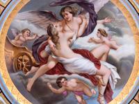 A Vienna Painted and Parcel Gilt Porcelain Cabinet Plate