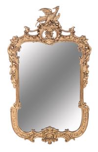A Continental Giltwood Mirror Height 50 x width 29 1/2 inches. — FIRST HALF 20TH CENTURY