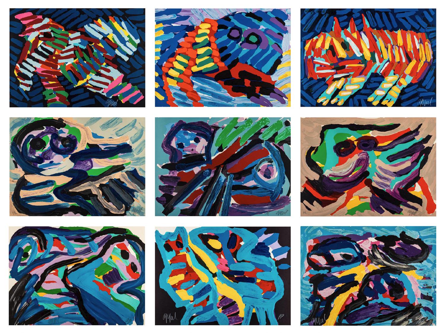 A Group of Nine Prints
