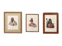 Three McKenney and Hall Hand-Colored Lithographs