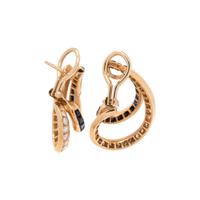 DIAMOND AND SAPPHIRE EARCLIPS