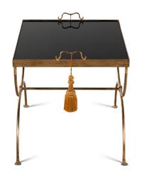 A Regency Style Gilt Metal and Glass Side Table