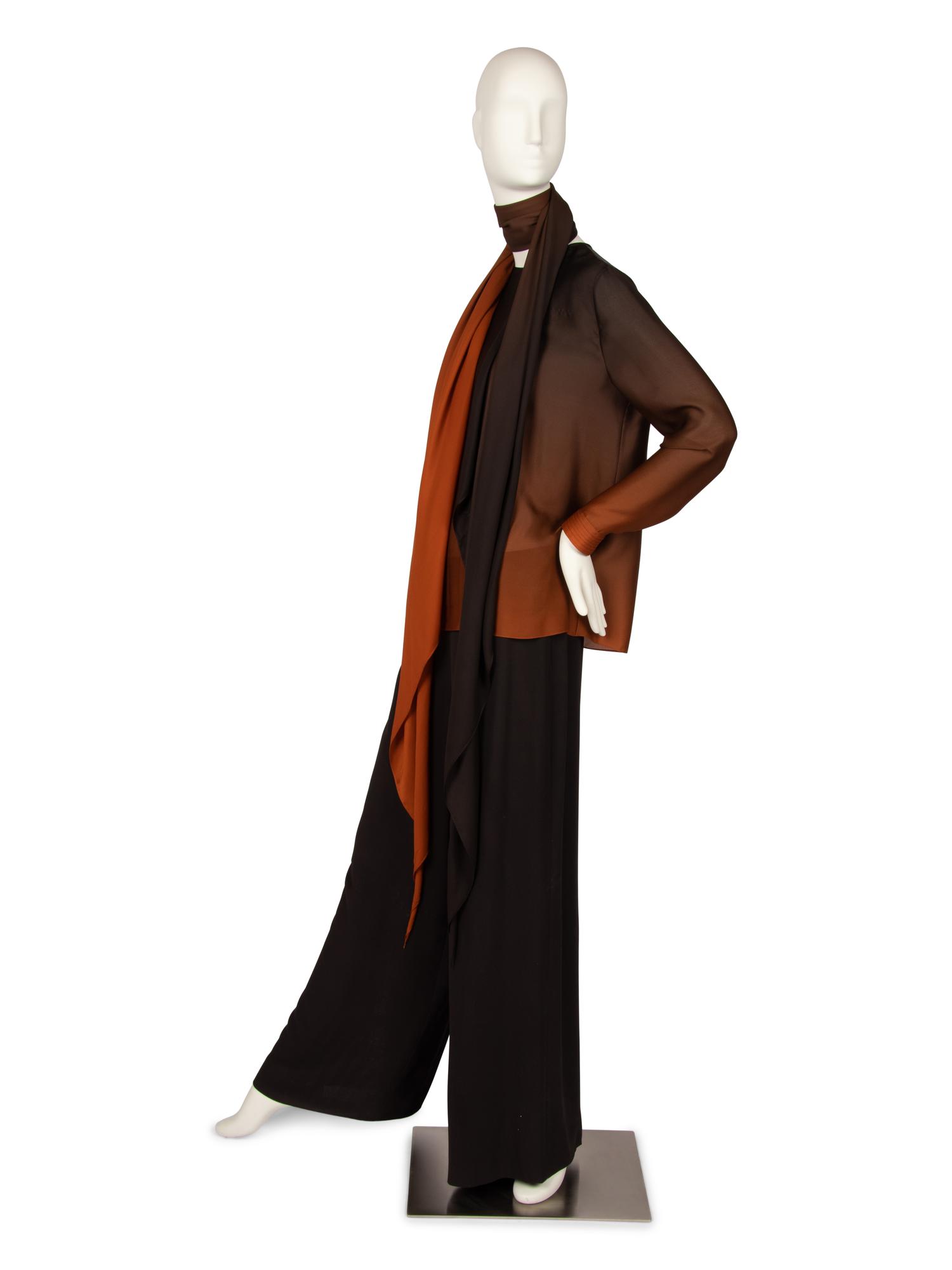 Loro Piana Leather-Trimmed Cashmere Shawl and Akris Three-Piece Ensemble