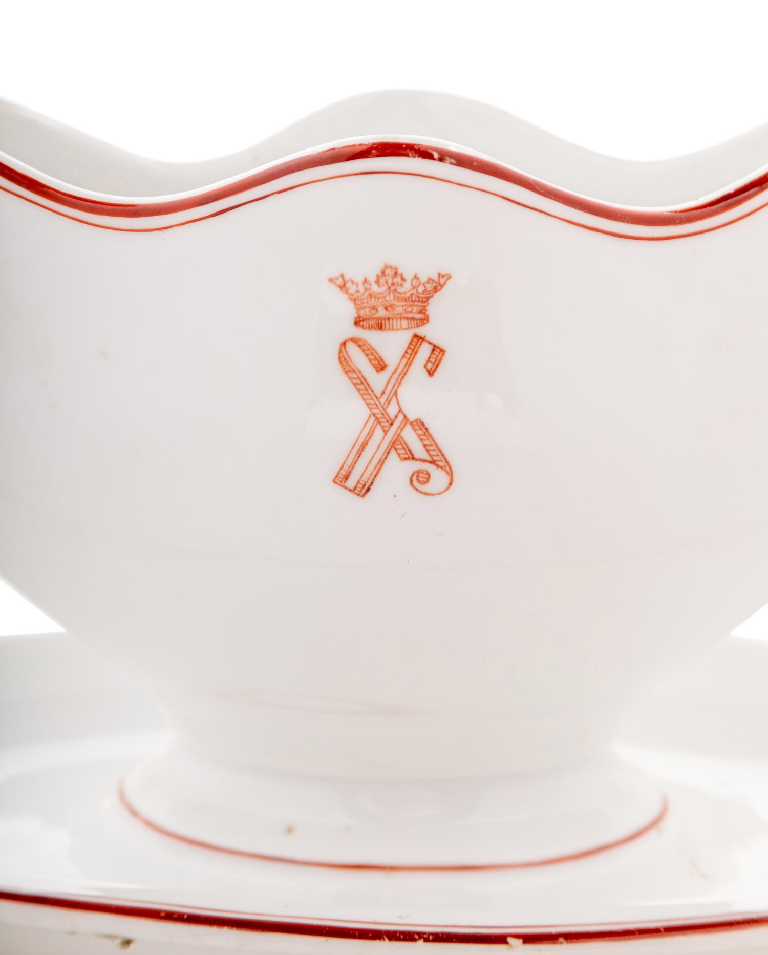 A Kornilov Bros. Porcelain Sauce Boat