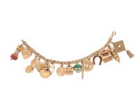 YELLOW GOLD CHARM BRACELET