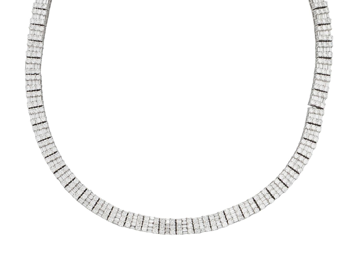PLATINUM AND DIAMOND COLLAR NECKLACE