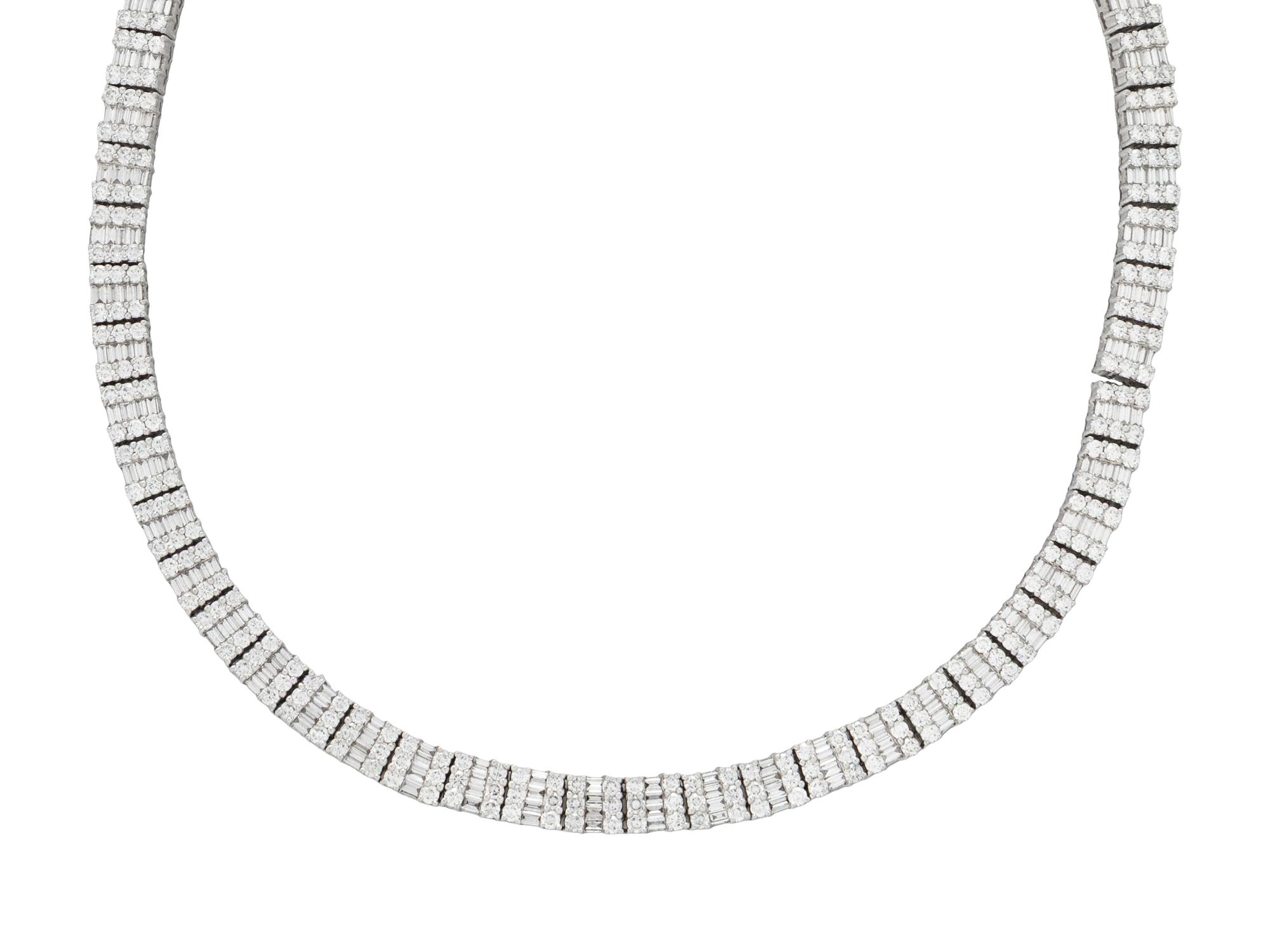 PLATINUM AND DIAMOND COLLAR NECKLACE