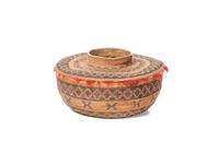Yokut Bottleneck Basket Height 3 1/2 x diameter 7 1/4 inches