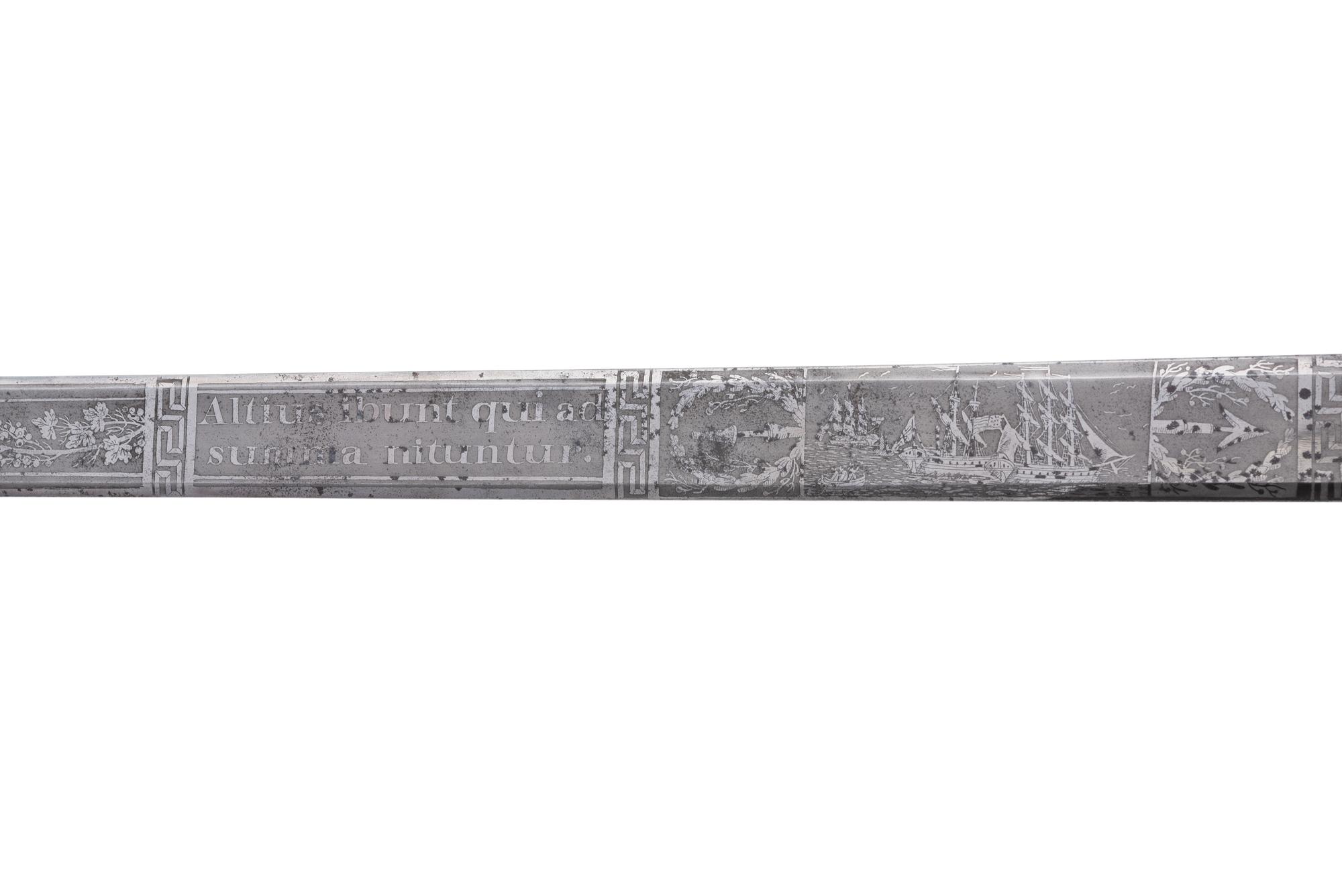 A Rare William Rose War of 1812 Lake Champlain Congressional Presentation Sword of Sailing Master Daniel Ricard
