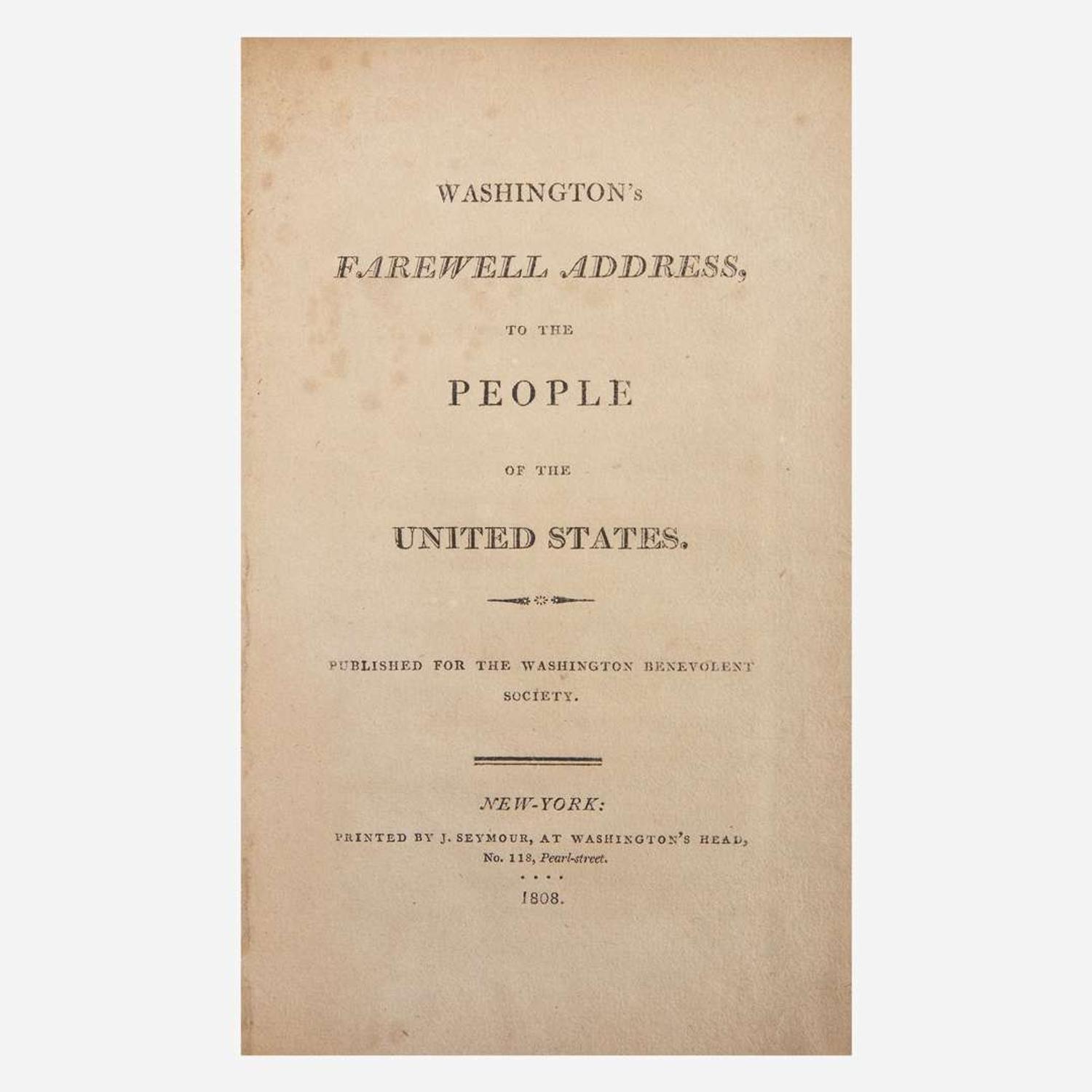 [Americana] [Washington, George] Group of 3 Titles