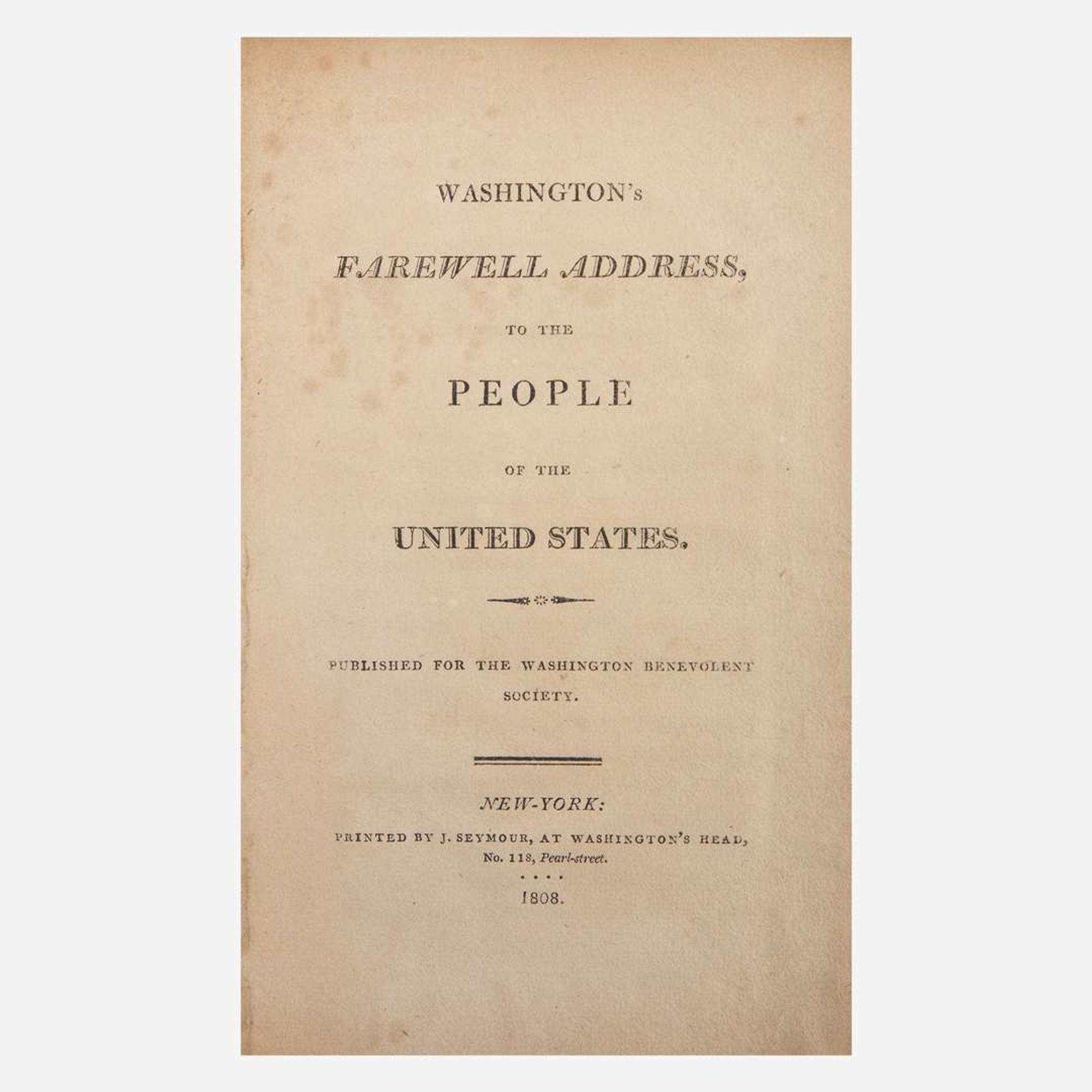 [Americana] [Washington, George] Group of 3 Titles