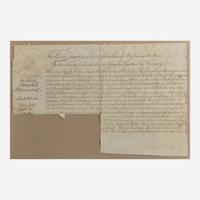 [Declaration of Independence] [Massachusetts] Adams, Samuel Manuscript Document, signed