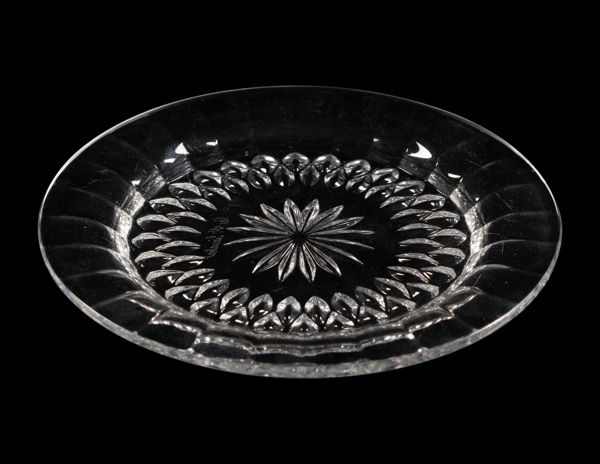 A Group of Val Saint Lambert Cut Glass Tableware