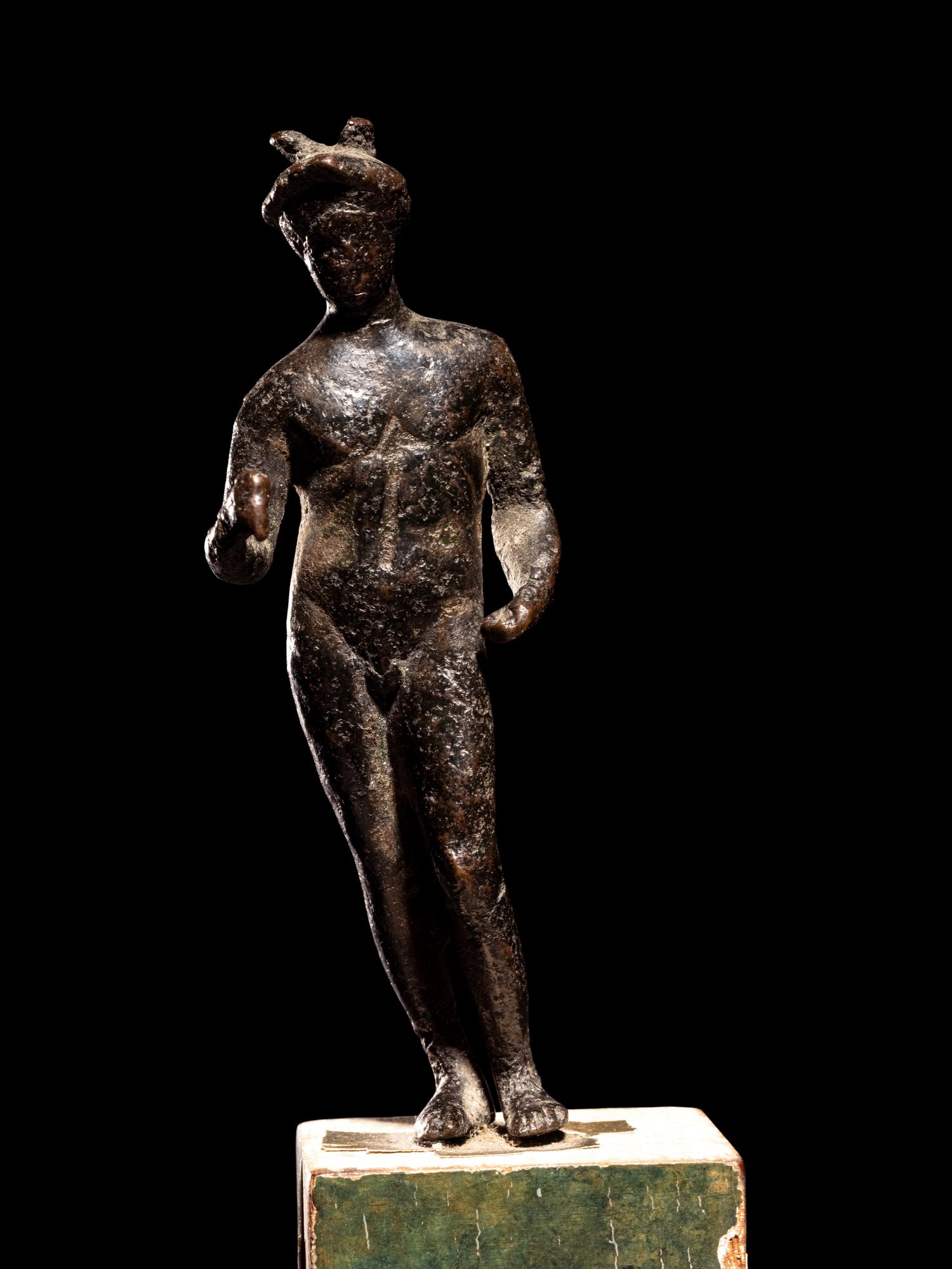 A Roman Bronze Figure of Mercury