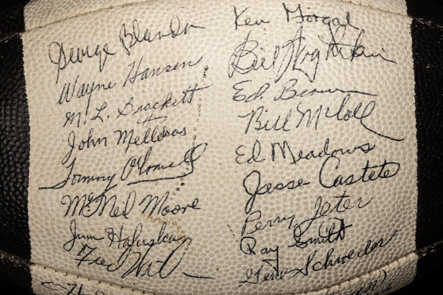 A 1956 Chicago Bears Team Signed Autograph Wilson Football With 40 Signatures, Including Four Hall of Famers (BAS Beckett Authentication Services Certified),
